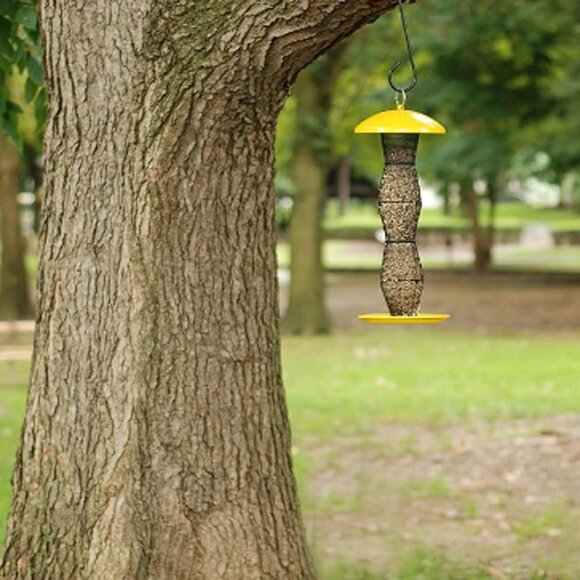 Perky-Pet Yellow & Black Finch Tube Wild Bird Feeder - Picture 4 of 6